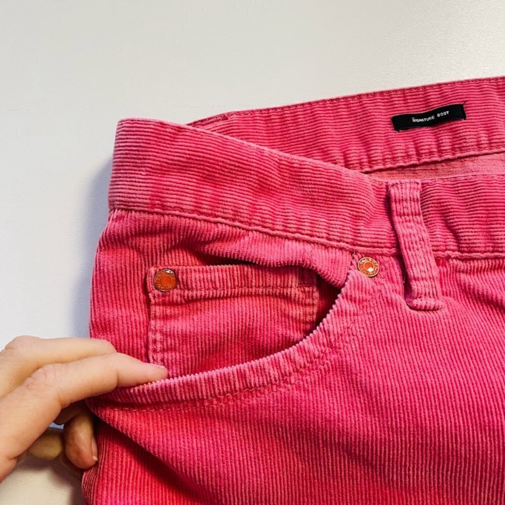 Talbots Pant Trouser Corduroy Barbiecore Pink Signature Boot Holiday Winter 16P - Picture 4 of 12